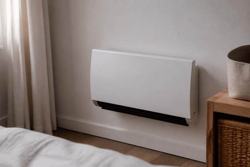 Convecteur electrique mural soufflant air chaud chambre