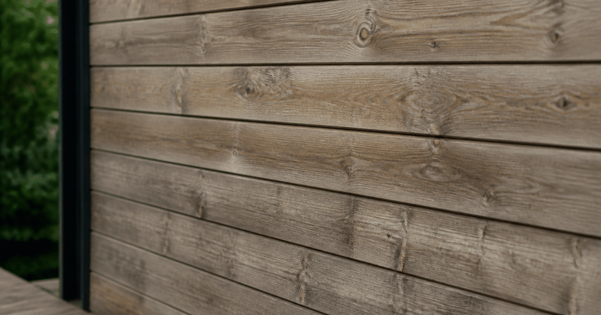 Planches de bois assembles horizontalement sur support mural