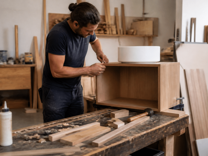 Comment fabriquer un meuble de salle de bain en bois soi-même ?