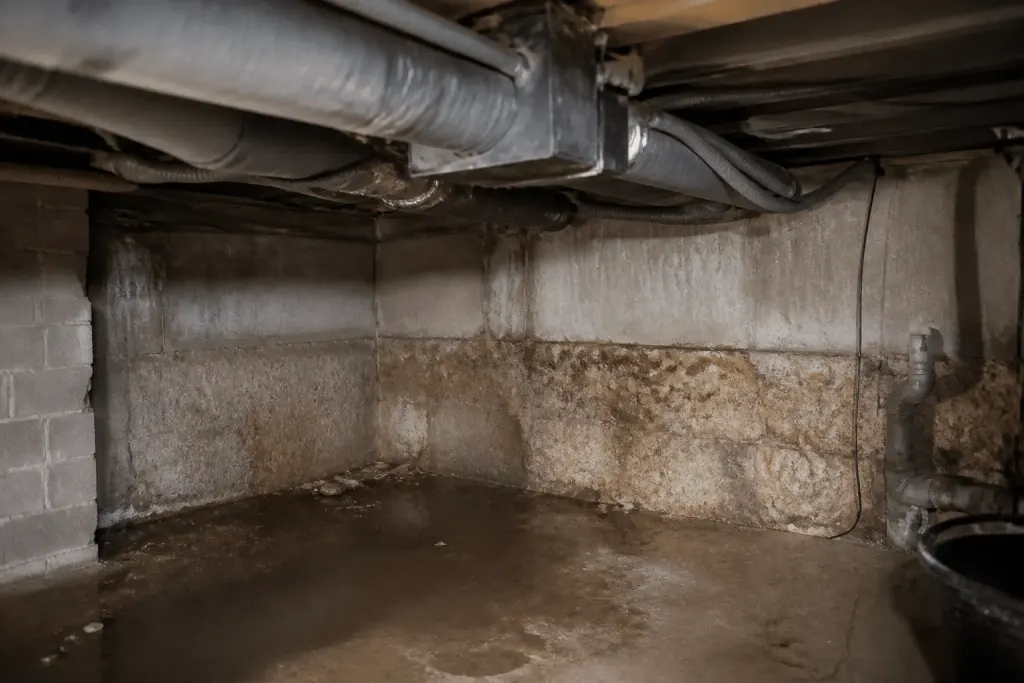 Tuyauterie VMC double flux dans sous-sol humide